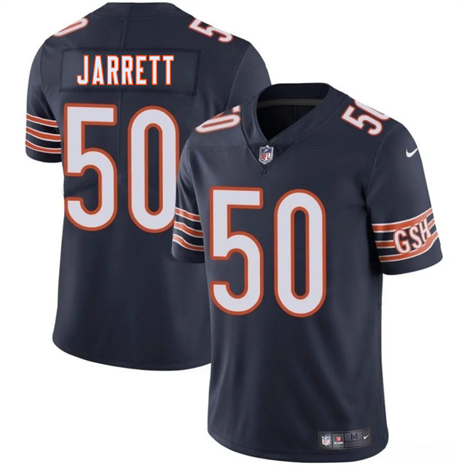 Men's Navy Chicago Bears #50 Grady Jarrett 2025 Vapor Stitched Football Jersey